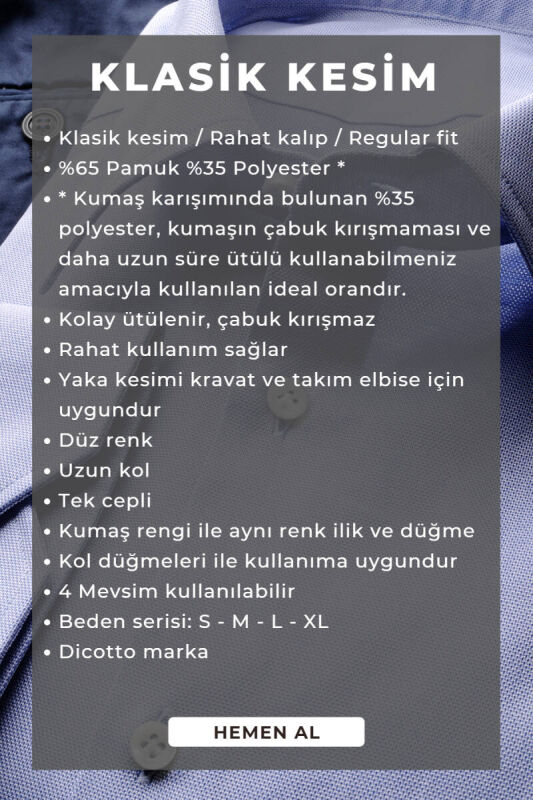 Açık Gri Rahat Kesim Cepli Uzun Kol Regular Fit Erkek Gömlek - 150-29 - 4