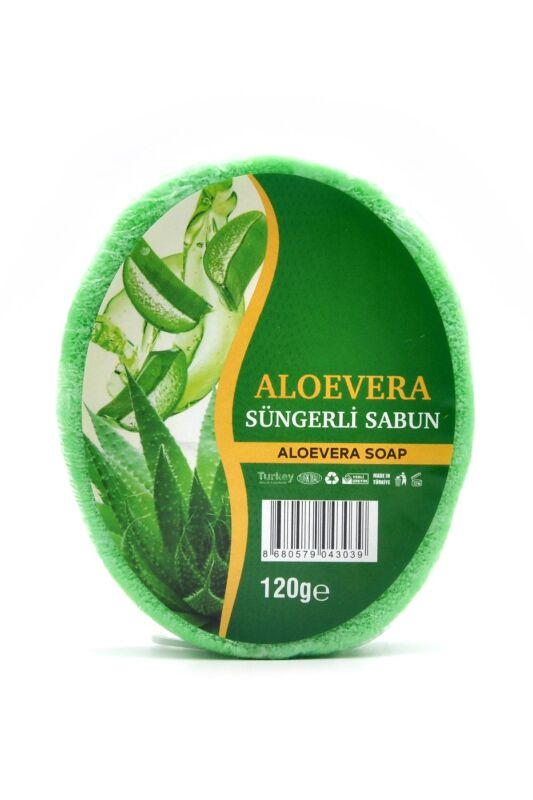 Aloevera Özlü Süngerli Sabun Banyo Duş Sabunu 120 G - 1