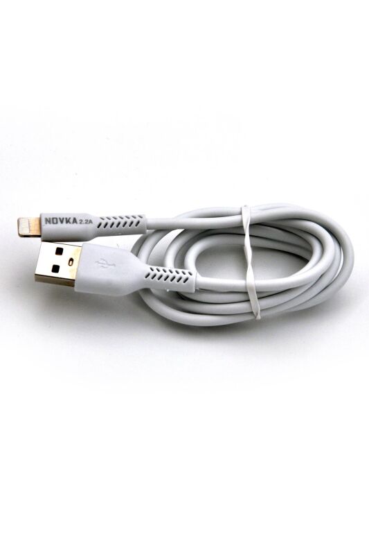 Apple Iphone Uyumlu 2.2 A Lightning & USB Data ve Şarj Kablosu 1 Metre Beyaz Tüm Modellerle Uyumlu - 3