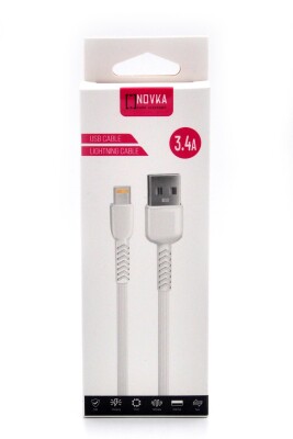 Apple Iphone Uyumlu 3.4 A Lightning & USB Data ve Şarj Kablosu 1 Metre Beyaz Tüm Modellerle Uyumlu - 5