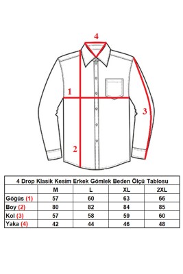 Beyaz 4 Drop Ekstra Büyük Yaka Rahat Kesim Micro Kumaş Kol Düğmeli Regular Fit Erkek Gömlek // 189-1-DC24X - 6