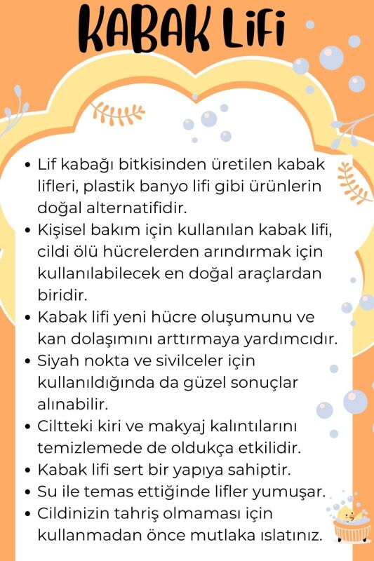 Doğal Kabak Lifi 3'lü Banyo Hamam Kese Seti (Yüz + Vücud + Sırt) Set5 - 5