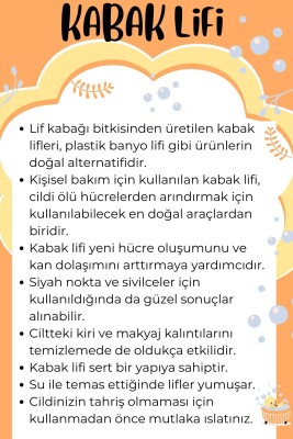 Doğal Kabak Lifi 4'lü Banyo Hamam Kese Seti (Yüz + Vücud + Sırt) Set4 - 7