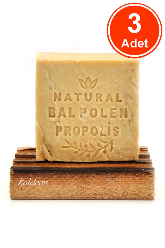 Bal Polen Propolis Sabunu El Yapımı Doğal 120 G x 3 Adet - 1