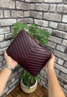 Guard Bordo Üçgen Desen Clutch Çanta - GRD2403XW22487 - 2