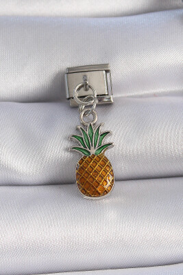 Gümüş Renk Sallantı Ananas Figür Nomination Charm - EBJ241109W29066 - 1