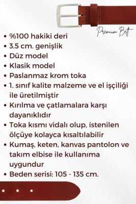 Hakiki Deri Kemer ve Cüzdan Hediyelik Kutulu Set (Damat Bohçası) - 7