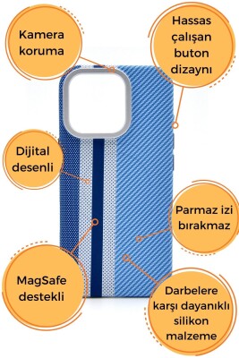 iPhone 11 Uyumlu Dijital Desenli MagSafe Şarj Özellikli Silikon Kapak Kılıf - 6