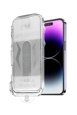 iPhone 11 Uyumlu Tam Kaplayan Siyah Çerçeveli Magic Ekran Koruyucu Cam Kolay Uygulama Aparatlı - 2