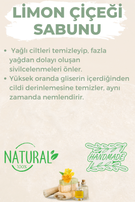 Kabak Lifli El Yapımı Doğal Limon Çiçeği Sabunu 120 G - 3