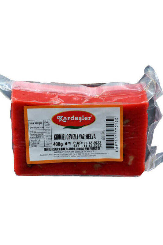 Kardeşler Cevizli Kırmızı Yaz Helvası 400 G - 1