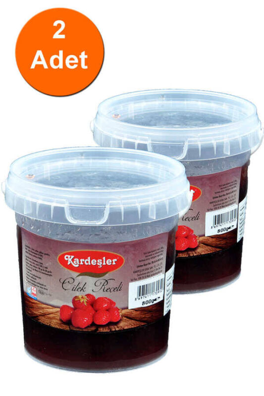 Kardeşler Çilek Reçeli Kova 800 G x 2 Adet - 1