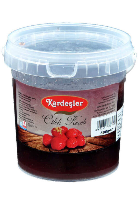 Kardeşler Çilek Reçeli Kova 800 G x 2 Adet - 2