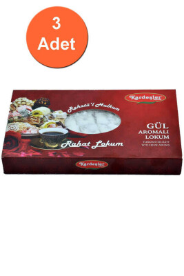 Kardeşler Gül Aromalı Hediyelik Lokum 700 G x 3 Adet - 1