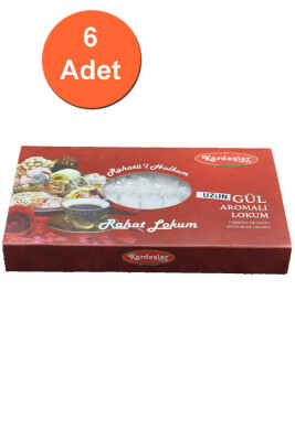 Kardeşler Gül Aromalı Uzun Hediyelik Lokum 700 G x 6 Adet - 1