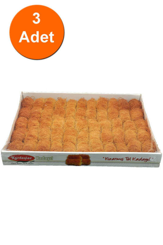 Kardeşler İnce Sarma Kızarmış Tel Kadayıf Kutu 700 G x 3 Adet - 1