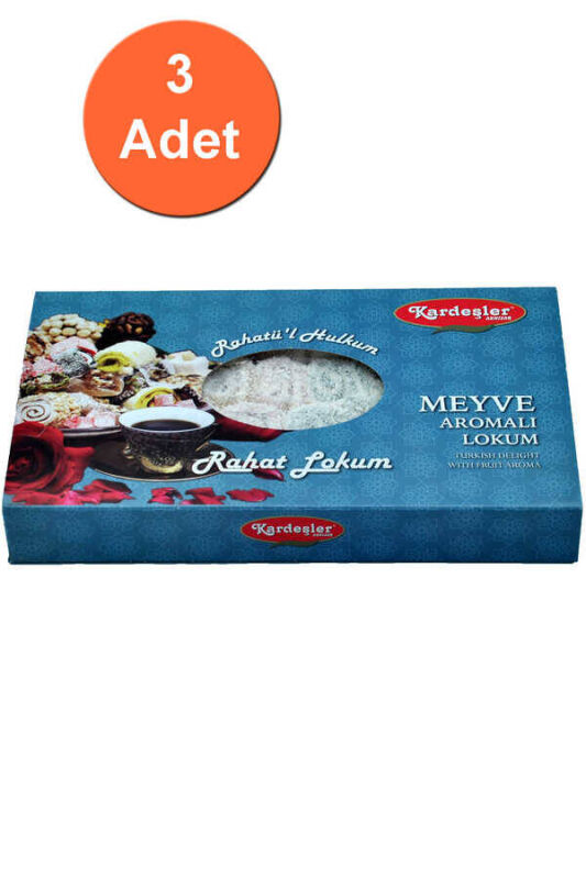 Kardeşler Meyve Aromalı Sarma Hediyelik Lokum 700 G x 3 Adet - 1