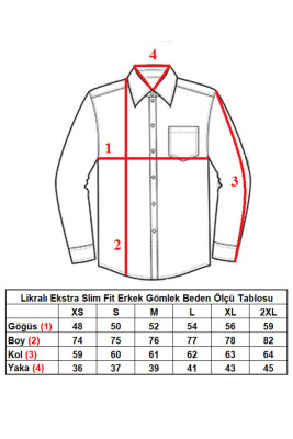 Koyu Gri Ekstra Dar Kesim Likralı Esnek Micro Kumaş Kol Düğmeli Slim Fit Erkek Gömlek - 195-7 - 4