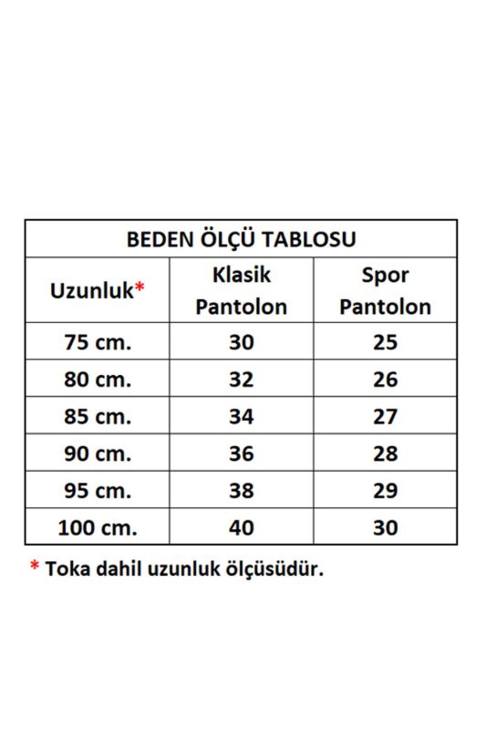 Lacivert Çocuk Boy Suni Deri Dikişli Model 3 cm.lik Garson Klasik Kemer - G5-23EK - 5