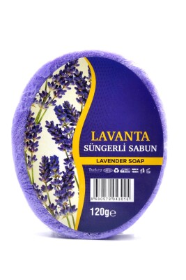 Lavanta Özlü Süngerli Sabun Banyo Duş Sabunu 120 G - 1