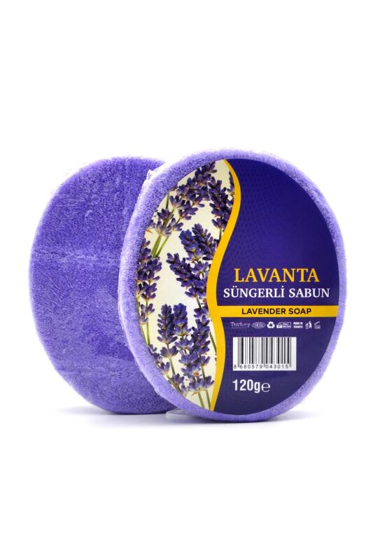 Lavanta Özlü Süngerli Sabun Banyo Duş Sabunu 120 G - 2