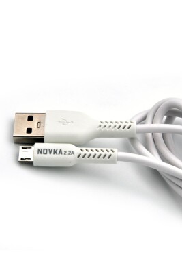 Micro & USB 2.2 A Şarj ve Data Kablosu 1 Metre Beyaz Samsung Huawei Modellerle Uyumlu - 2