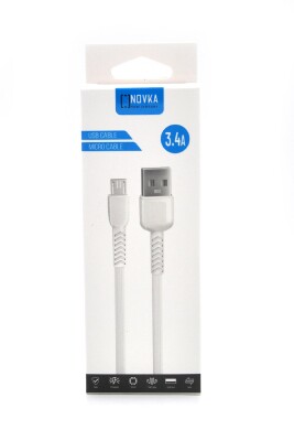 Micro & USB 3.4 A Şarj ve Data Kablosu 1 Metre Beyaz Samsung Huawei Modellerle Uyumlu - 5