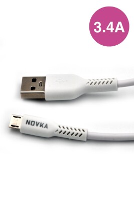 Micro & USB Girişli 3.4 A Şarj Cihazı 1 Metre Kablo + Adaptör Takım Samsung Huawei Modellerle Uyumlu - 3