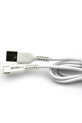 Type-C & USB 2.2 A Şarj Kablosu 1 Metre Beyaz Samsung Oppo Xiaomi Modellerle Uyumlu - 2