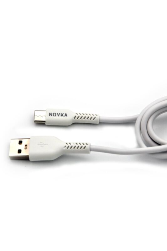 Type-C & USB 3.4 A Şarj Kablosu 1 Metre Beyaz Samsung Oppo Xiaomi Modellerle Uyumlu - 2