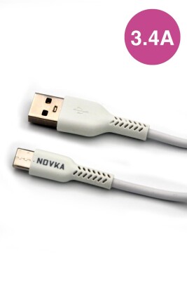 Type-C & USB Girişli 3.4 A Şarj Cihazı 1 Metre Kablo + Adaptör Samsung Oppo Xiaomi Modellerle Uyumlu - 3