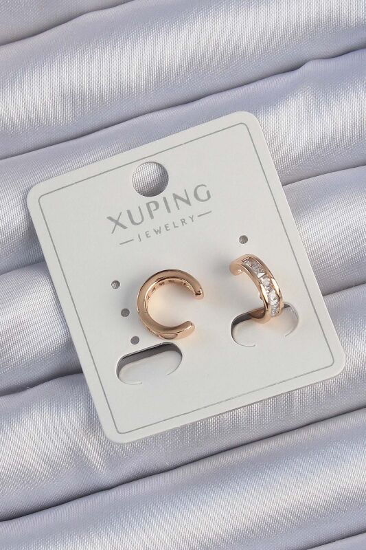 Xuping Rose Renk Zirkon Taş Kaplama Earcuff Küpe - EBJ240913W28072 - 1