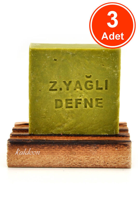 Zeytinyağlı Defne Sabunu El Yapımı Doğal 120 G x 3 Adet - 1